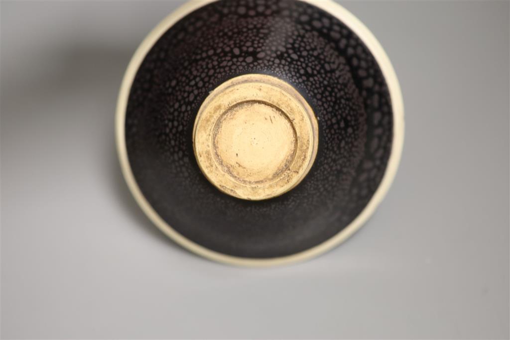 Three Chinese black glazed bowls